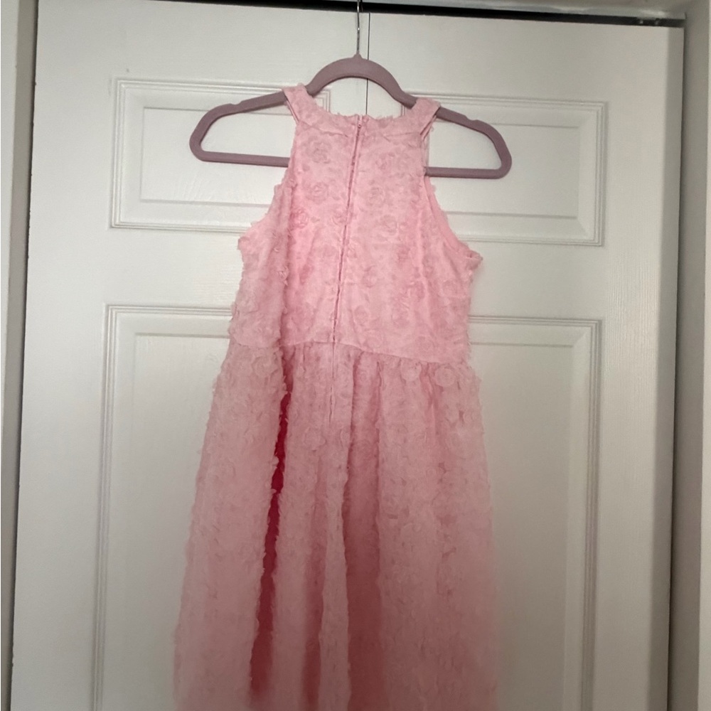 Rare Editions Floral Lace Party Dress in Blush